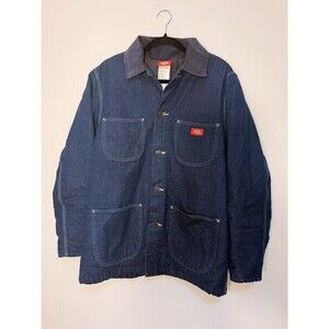 Vintage Dickies Denim Button Chore Jacket Blue 2014 Jean Jacket Size M 100% Cot.